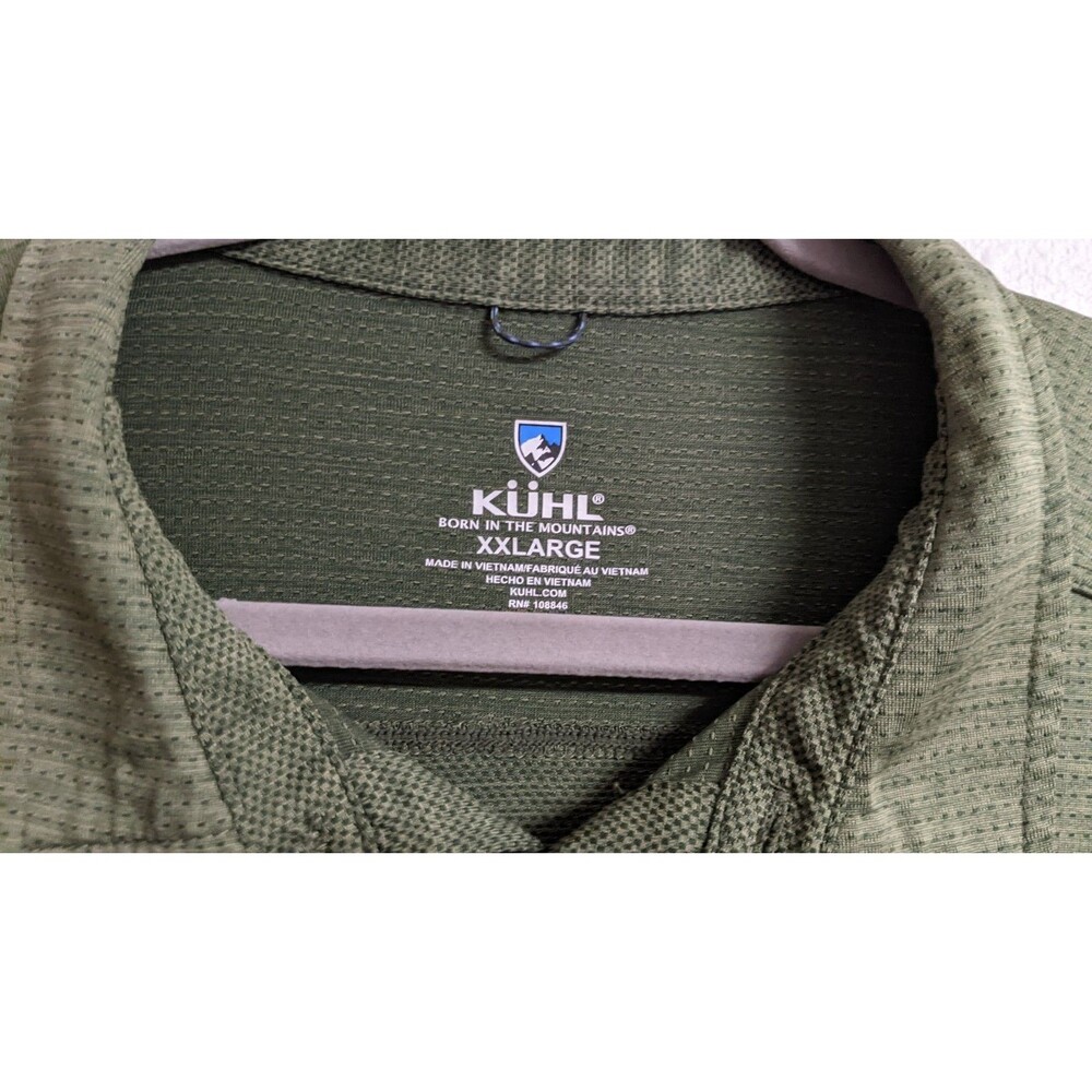 Kuhl Engineered Polo Shirt Mens Green Outdoor Performance Wicking Hiking XXLarge - Picture 7 of 14
